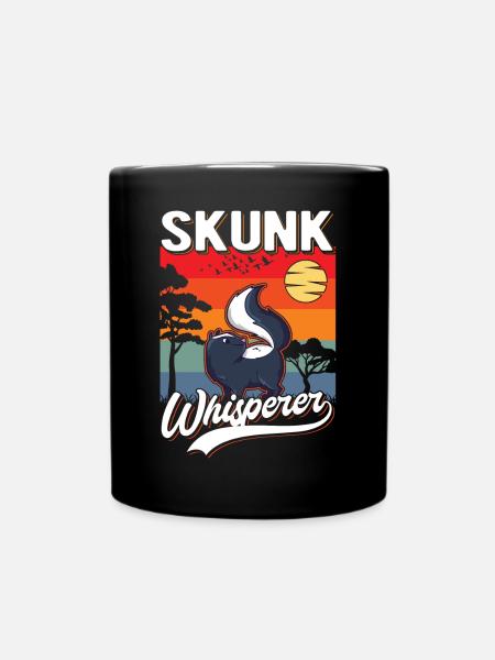 Stinktier Flüsterer Skunk Whisperer - Tasse einfarbig - Schwarz