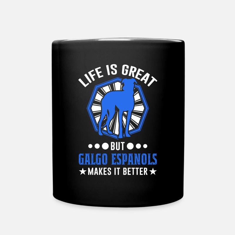 Galgo Espanol Geschenk Spanischer Windhund - Tasse einfarbig - Schwarz
