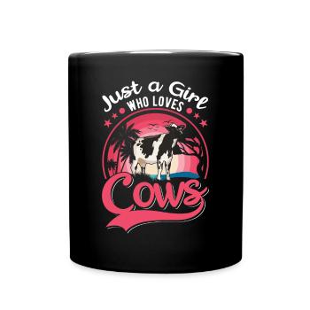 Cow Girls Cattle Cows Cattle Breeder - Full Colour Mug - black - Front