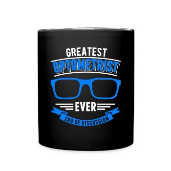 Optiker Geschenk Augenoptiker - Tasse einfarbig - Schwarz - Vorne