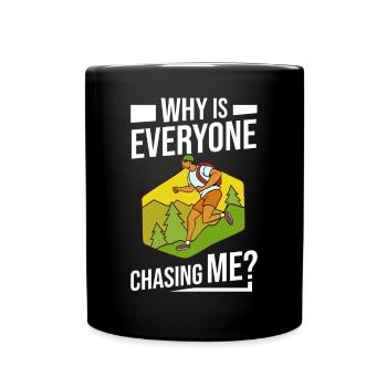 Cross Country Running Crosslauf Geländelauf Laufen - Mug uni - noir - Devant