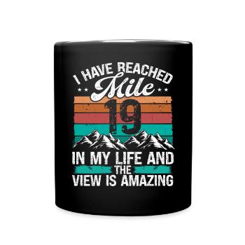 19 Year Old Hiker Mountains Hiking 19 Birthday - Tasse einfarbig - Schwarz - Vorne
