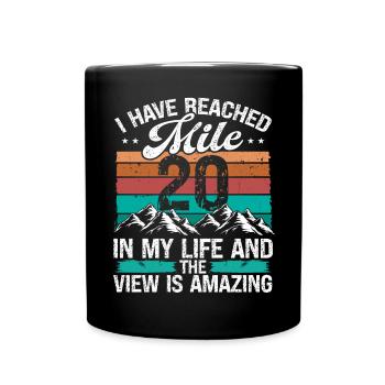 20 Year Old Hiker Mountains Hiking 20 Birthday - Tasse einfarbig - Schwarz - Vorne