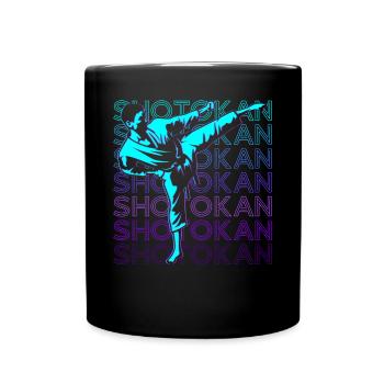 Shotokan Karate Japanese Martial Arts Retro - Full Colour Mug - black - Front
