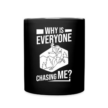 Cross Country Running Crosslauf Geländelauf Laufen - Mug uni - noir - Devant