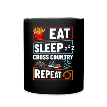 Cross Country Running Crosslauf Geländelauf Laufen - Mug uni - noir - Devant