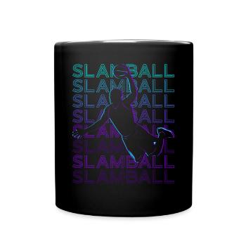 Slamball Spieler Retro - Tasse einfarbig - Schwarz - Vorne