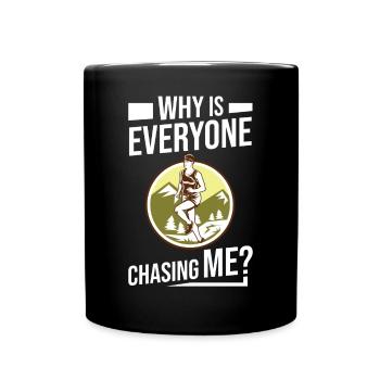 Cross Country Running Crosslauf Geländelauf Laufen - Mug uni - noir - Devant