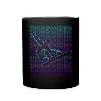 Snowboard Snowboarder Snowboard Rétro - Mug uni - noir - Devant