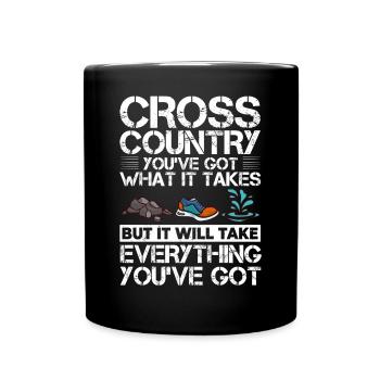 Cross Country Running Crosslauf Geländelauf Laufen - Mug uni - noir - Devant