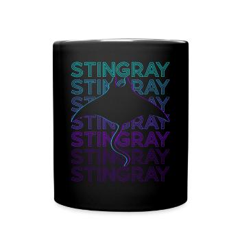 Stingray Manta Rays Rétro - Mug uni - noir - Devant