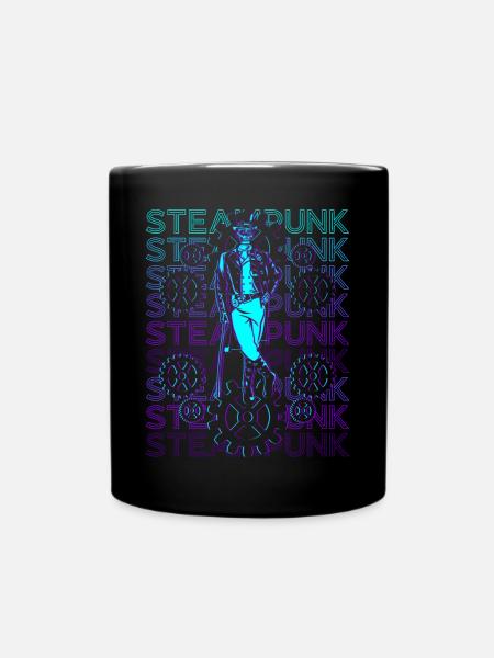 Steampunk Skull Rétro - Mug uni - noir
