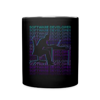 Développeur de logiciels Développement de logiciels Retro - Mug uni - noir - Devant