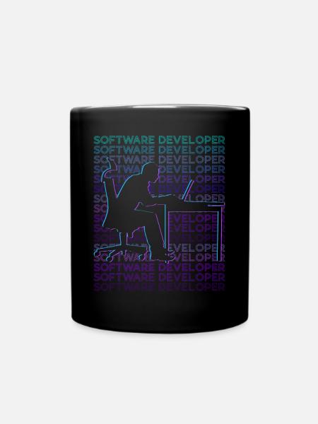 Software-Entwickler Software-Entwicklung Retro - Tasse einfarbig - Schwarz