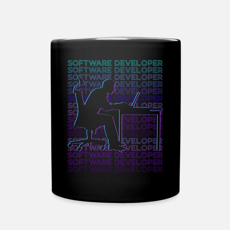Software-Entwickler Software-Entwicklung Retro - Tasse einfarbig - Schwarz