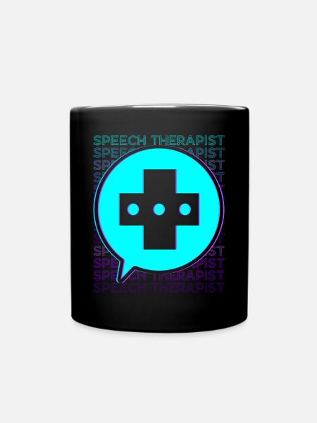 Sprachtherapeutin Sprachtherapie Retro - Tasse einfarbig - Schwarz