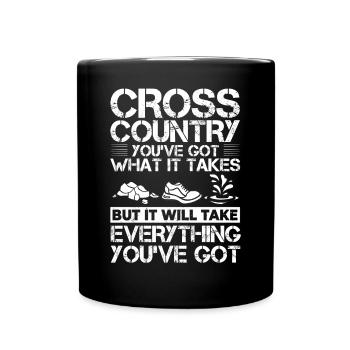 Cross Country Running Crosslauf Geländelauf Laufen - Mug uni - noir - Devant