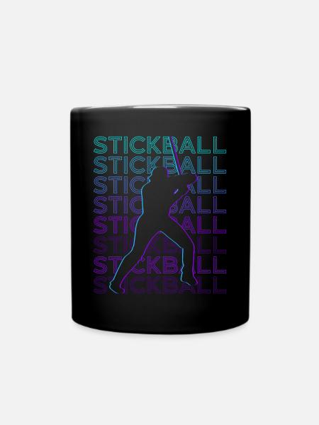 Stickball Spieler Retro - Tasse einfarbig - Schwarz