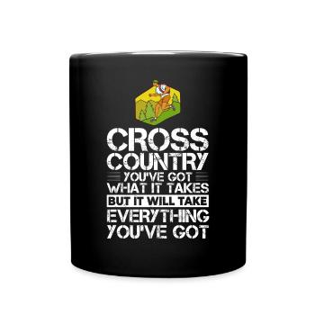 Cross Country Running Crosslauf Geländelauf Laufen - Mug uni - noir - Devant