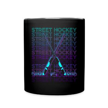 Joueur de hockey de rue Rétro - Mug uni - noir - Devant