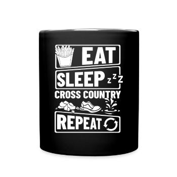 Cross Country Running Crosslauf Geländelauf Laufen - Mug uni - noir - Devant