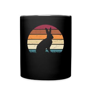 Hase Kaninchen Haustier Hasen Mama Geschenk - Tasse einfarbig - Schwarz - Vorne