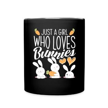 Hase Kaninchen Haustier Hasen Mama Geschenk - Tasse einfarbig - Schwarz - Vorne