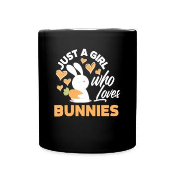 Hase Kaninchen Haustier Hasen Mama Geschenk - Tasse einfarbig - Schwarz - Vorne