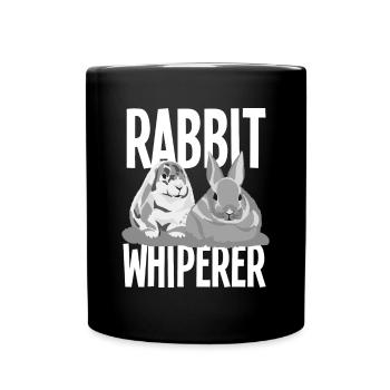 Hase Kaninchen Haustier Hasen Flüsterer Geschenk - Tasse einfarbig - Schwarz - Vorne