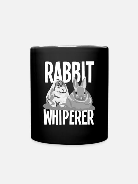 Hase Kaninchen Haustier Hasen Flüsterer Geschenk - Tasse einfarbig - Schwarz