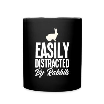 Hase Kaninchen Haustier Hasen Mama Geschenk - Tasse einfarbig - Schwarz - Vorne