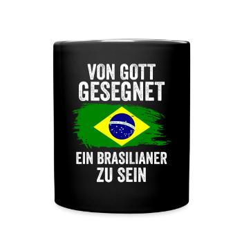 Brasilien Brasilianer Brasilianisches - Tasse einfarbig - Schwarz - Vorne