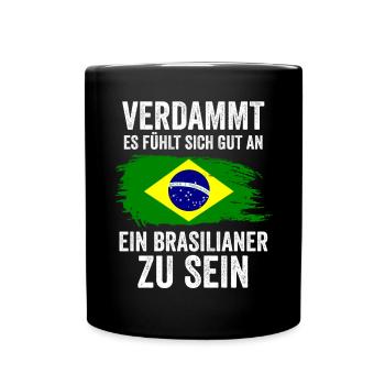 Brasilien Brasilianer Brasilianisches - Tasse einfarbig - Schwarz - Vorne