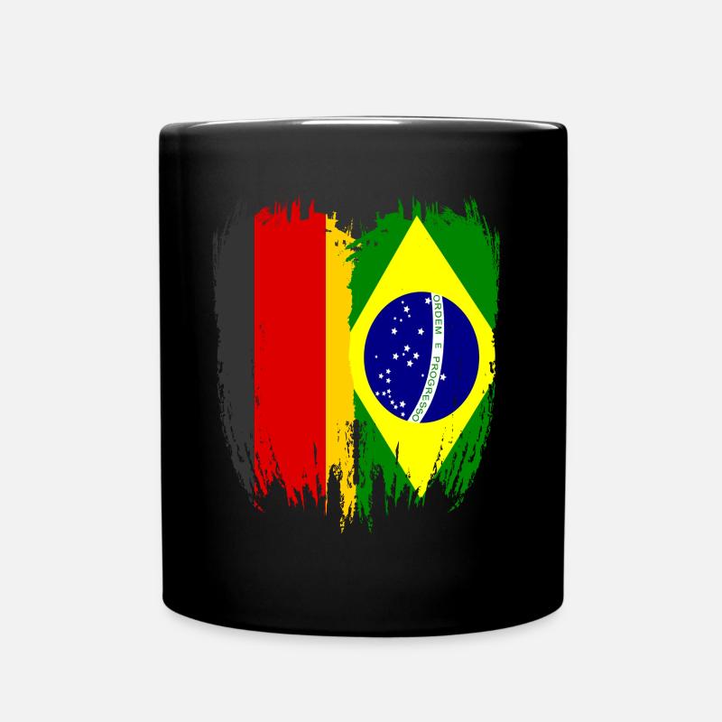 Germany Flag Brazil - Full Colour Mug - black