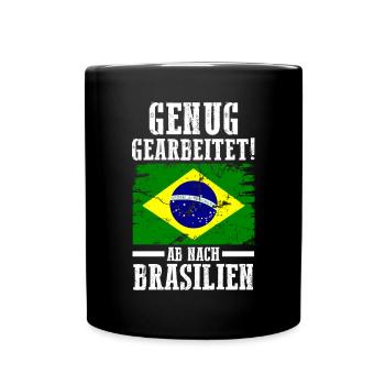 Urlaub Brasilianer Brasilien - Tasse einfarbig - Schwarz - Vorne