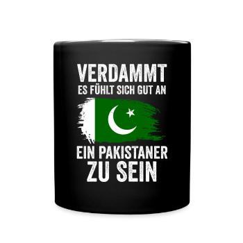 Pakistan Pakistaner Pakistanisches - Tasse einfarbig - Schwarz - Vorne
