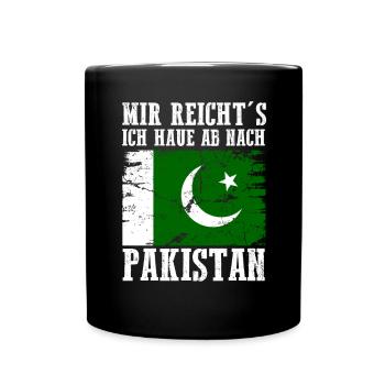 Pakistan Pakistaner Pakistanisches - Tasse einfarbig - Schwarz - Vorne