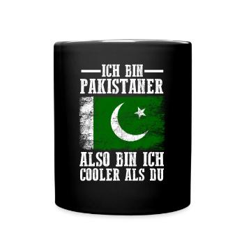 Pakistan Pakistaner Pakistanisches - Tasse einfarbig - Schwarz - Vorne
