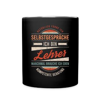 Lehrer Arbeitskollege Kollege Geschenk Retro - Tasse einfarbig - Schwarz - Vorne