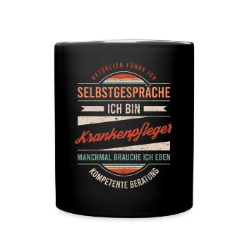 Krankenpfleger Arbeitskollege Kollege Geschenk - Tasse einfarbig - Schwarz - Vorne