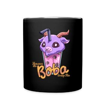 Bubble Tea Pastell Goth Style - Kawaii Bubble Tea - Tasse einfarbig - Schwarz - Vorne