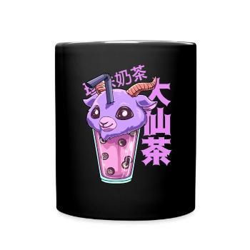 Bubble Tee Pastell Goth Baphomet - Kawaii Bubble - Tasse einfarbig - Schwarz - Vorne