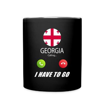 La Géorgie appelle aux drapeaux Lusiger - Mug uni - noir - Devant