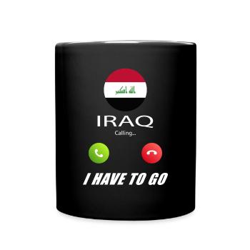 L’Irak appelle les drapeaux lusiger - Mug uni - noir - Devant