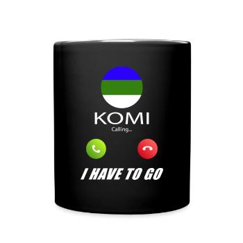 Komi appelle aux drapeaux Lusiger en disant - Mug uni - noir - Devant