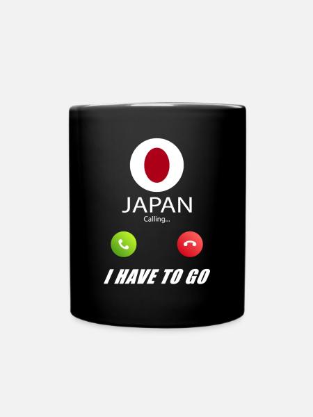 Japan calls lusiger flags saying - Full Colour Mug - black