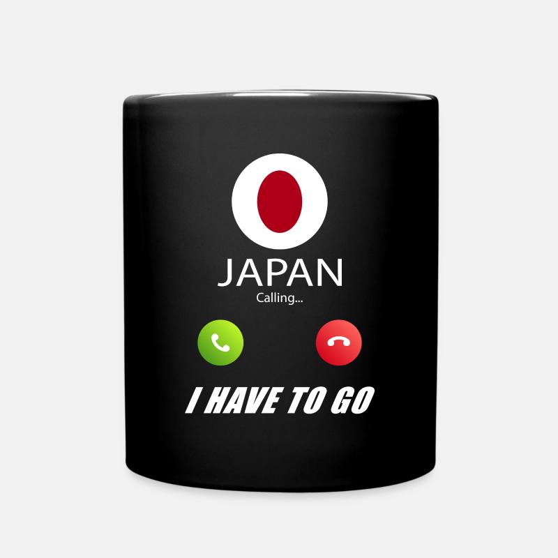 Japan calls lusiger flags saying - Full Colour Mug - black