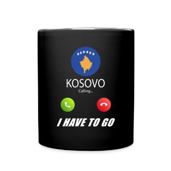 Le Kosovo appelle les drapeaux lusiger slogan - Mug uni - noir - Devant