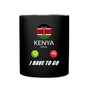 Le Kenya appelle les drapeaux lusiger en disant - Mug uni - noir - Devant