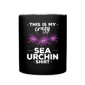 This Is My Crazy Seeigel Shirt Seeigel - Tasse einfarbig - Schwarz - Vorne